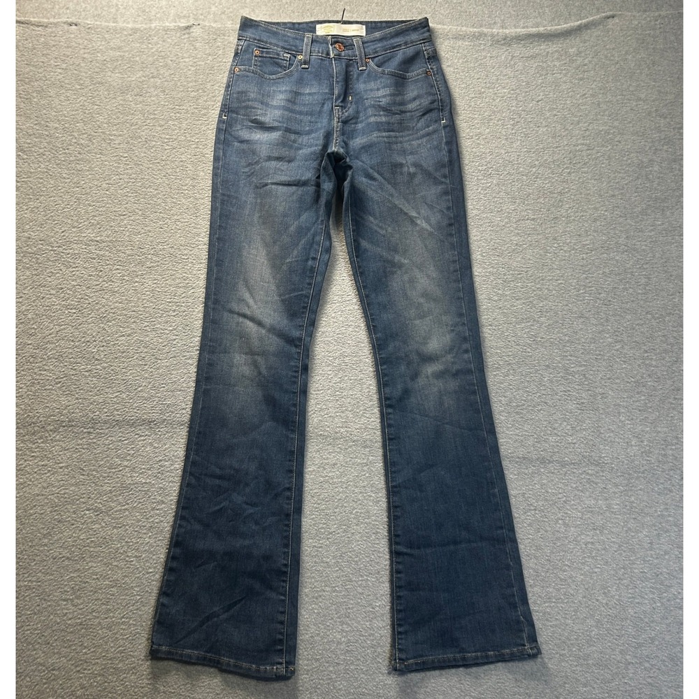 Levis Bootcut Jeans Womens W26 L34 Medium Wash Signature Gold Totally Shaping